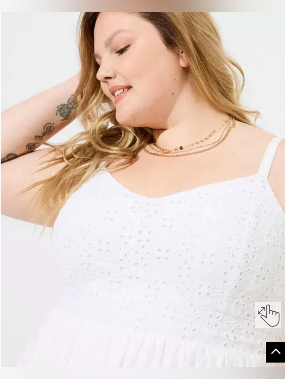 NWT Torrid eyelet gauze sleeveless midi dress size 3X - Picture 4 of 12